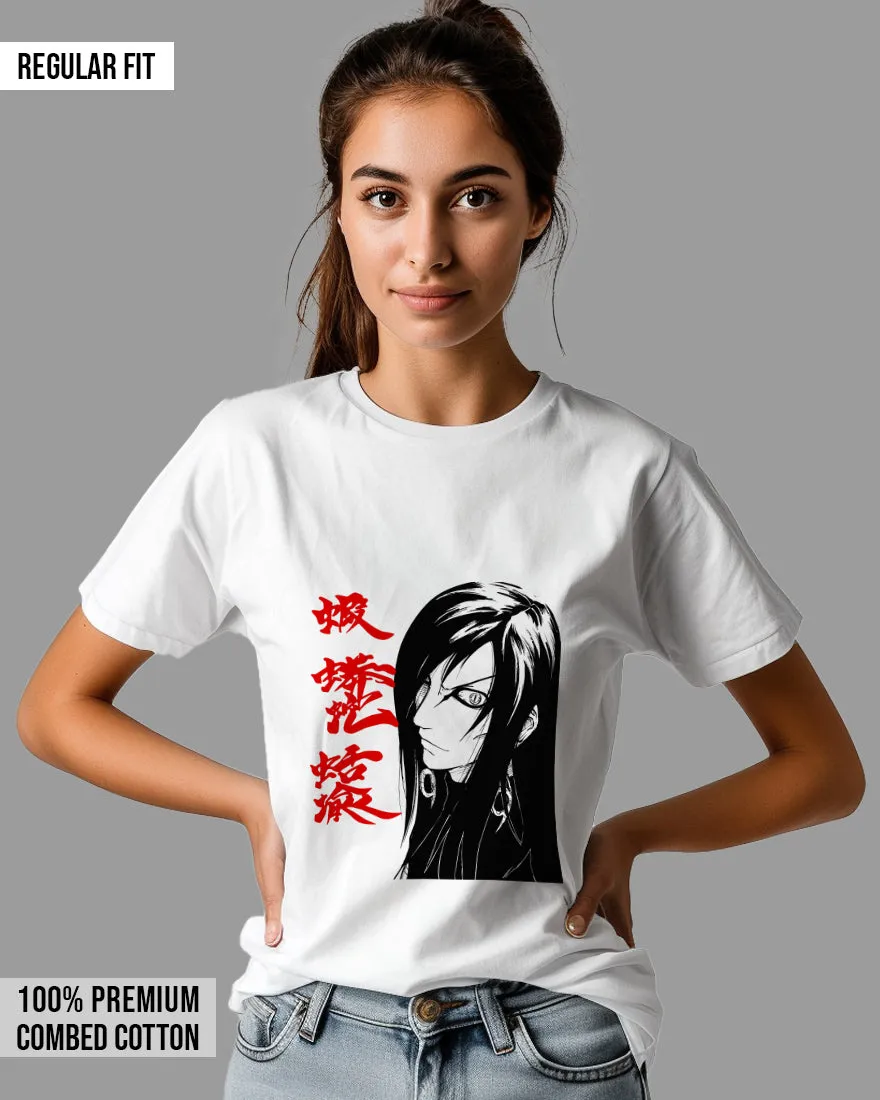 Womens Relaxed Fit TShirt Anime Naruto Orochimaru